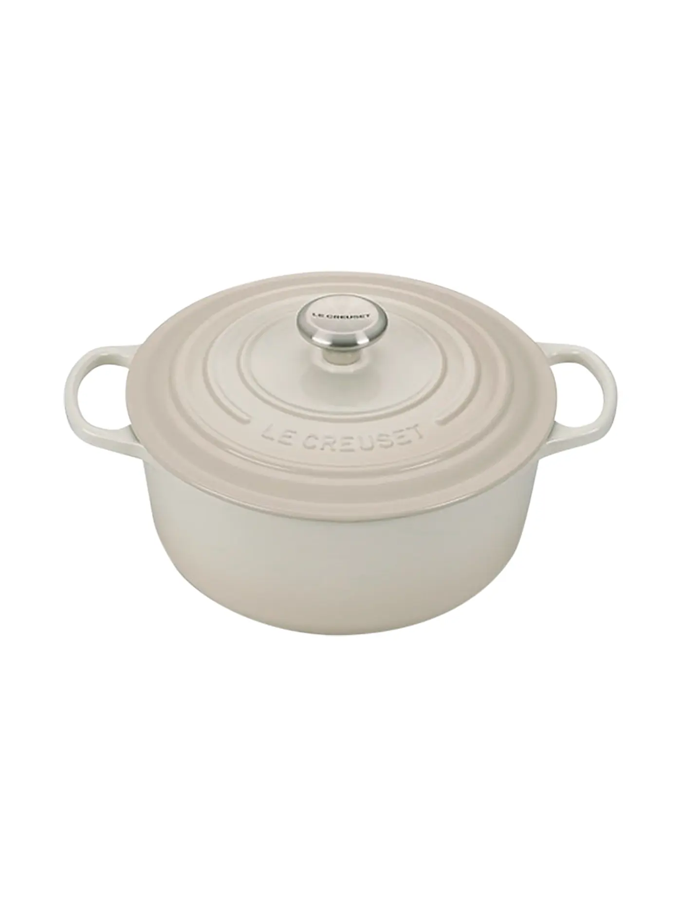 LE CREUSET | Bräter rund SIGNATURE 26cm Nectar | creme